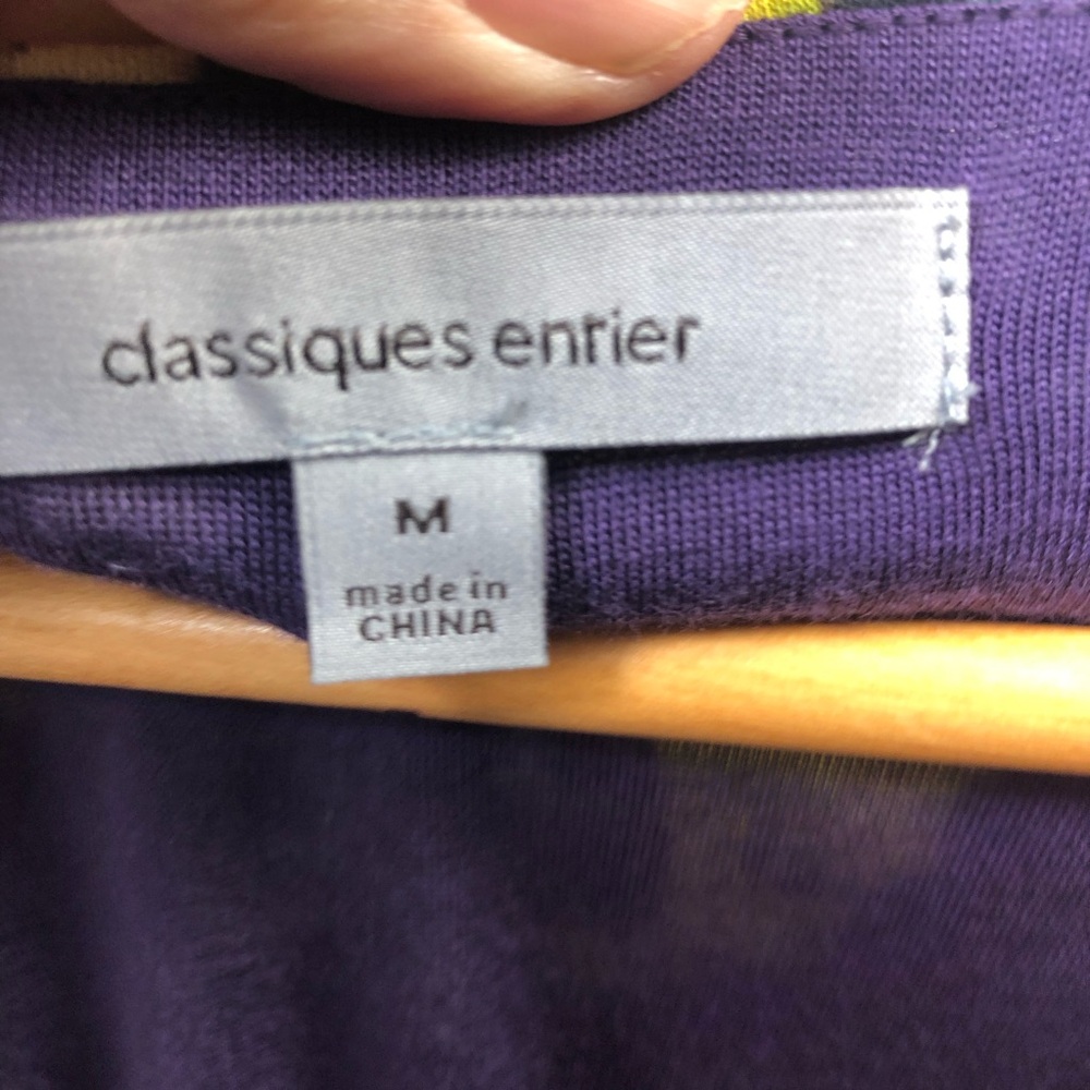 Classiques Entier Sz M Silk Blend Blouse Top Colorful Sleeveless Ruched Babydoll - Picture 9 of 10